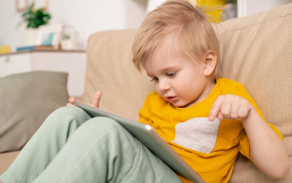 Child Using Tablet Device